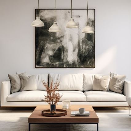 Suspension filaire SVEN 4xE27/15W/230V beige