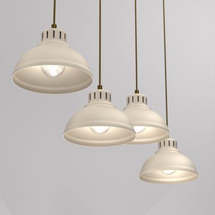 Suspension filaire SVEN 4xE27/15W/230V beige