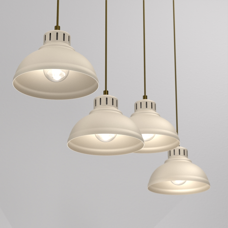 Suspension filaire SVEN 4xE27/15W/230V beige