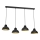 Suspension filaire SVEN 4xE27/15W/230V noir/doré