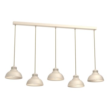 Suspension filaire SVEN 5xE27/15W/230V beige