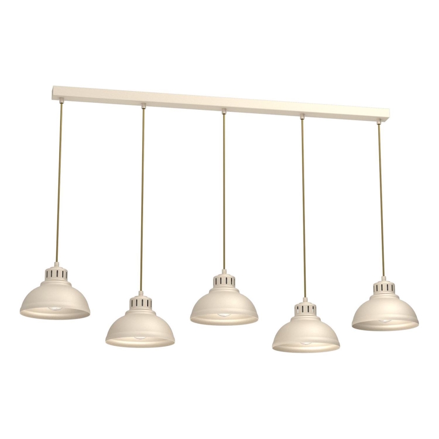 Suspension filaire SVEN 5xE27/15W/230V beige