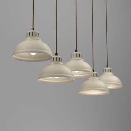 Suspension filaire SVEN 5xE27/15W/230V beige