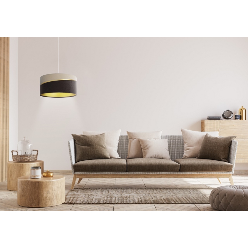 Suspension filaire SWING 1xE27/60W/230V marron/beige/doré