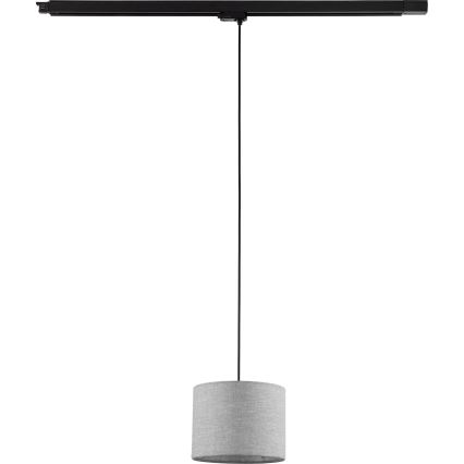 Suspension filaire pour système de rail triphasé TRACER 1xE27/15W/230V d. 20 cm noir/gris
