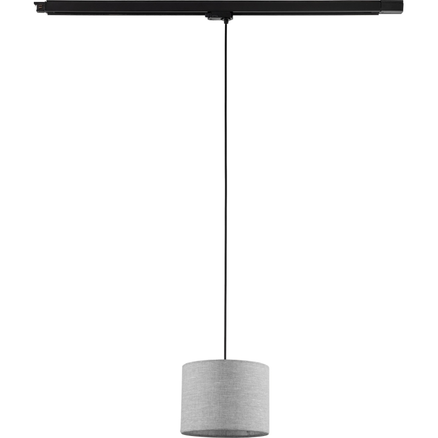 Suspension filaire pour système de rail triphasé TRACER 1xE27/15W/230V d. 20 cm noir/gris