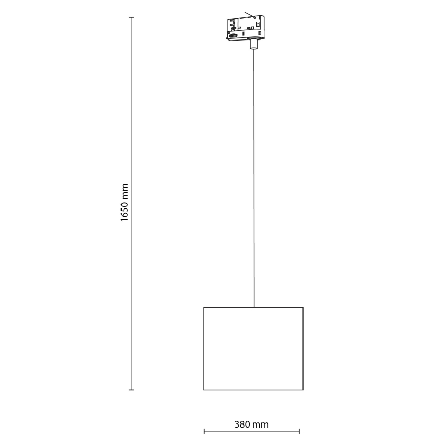 Suspension filaire pour système de rail triphasé TRACER 1xE27/15W/230V d. 30 cm noir/marron