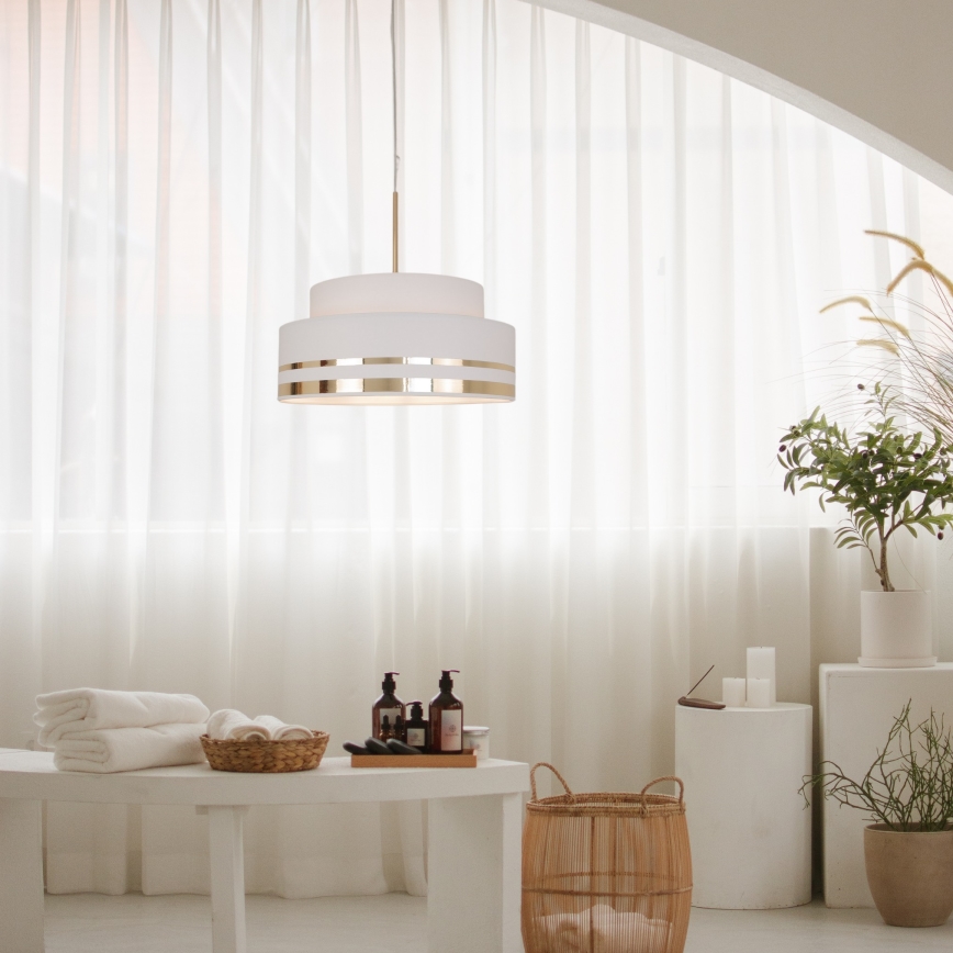 Suspension filaire TAMI 1xE27/60W/230V crème/doré
