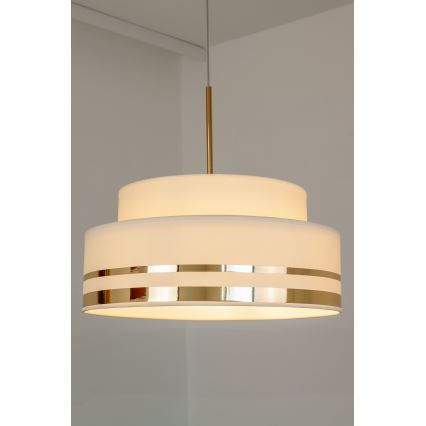 Suspension filaire TAMI 1xE27/60W/230V d. 40 cm beige/doré
