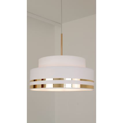 Suspension filaire TAMI 1xE27/60W/230V d. 40 cm crème/doré