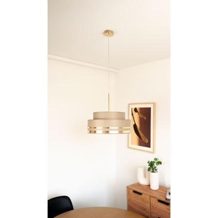 Suspension filaire TAMI 1xE27/60W/230V d. 40 cm marron/doré