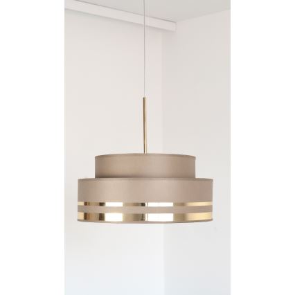 Suspension filaire TAMI 1xE27/60W/230V d. 40 cm marron/doré