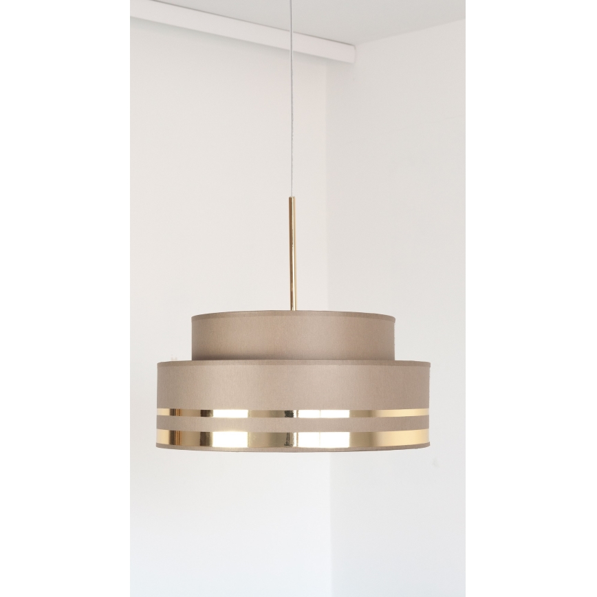 Suspension filaire TAMI 1xE27/60W/230V d. 40 cm marron/doré