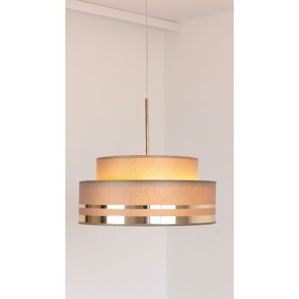 Suspension filaire TAMI 1xE27/60W/230V d. 40 cm marron/doré