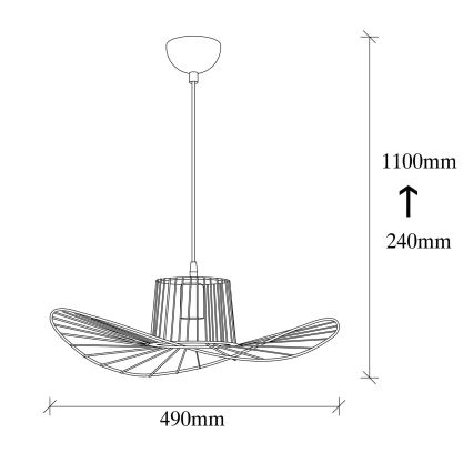 Suspension filaire TEL 1xE27/40W/230V