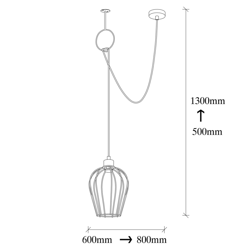 Suspension filaire TEL 1xE27/40W/230V