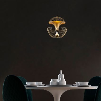 Suspension filaire TELMANDER 1xE27/40W/230V doré