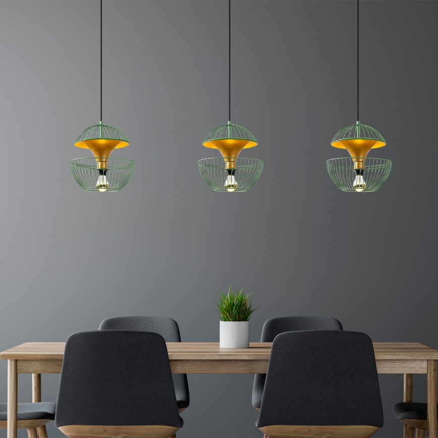 Suspension filaire TELMANDER 1xE27/40W/230V vert