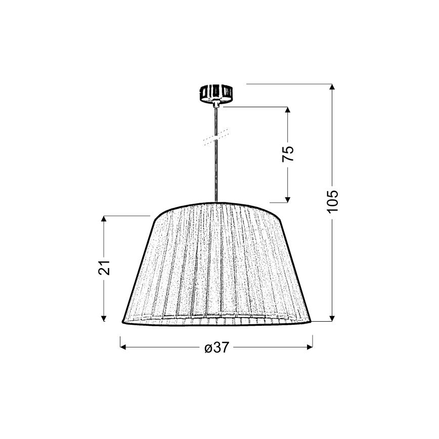 Suspension filaire TIZIANO 1xE27/60W/230V noire