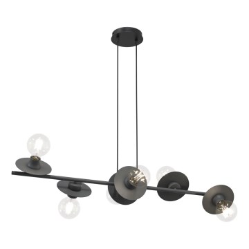 Suspension filaire TOKEN 6xE27/15W/230V noir