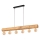 Suspension filaire TRABO 6xE27/25W/230V chêne - certifié FSC
