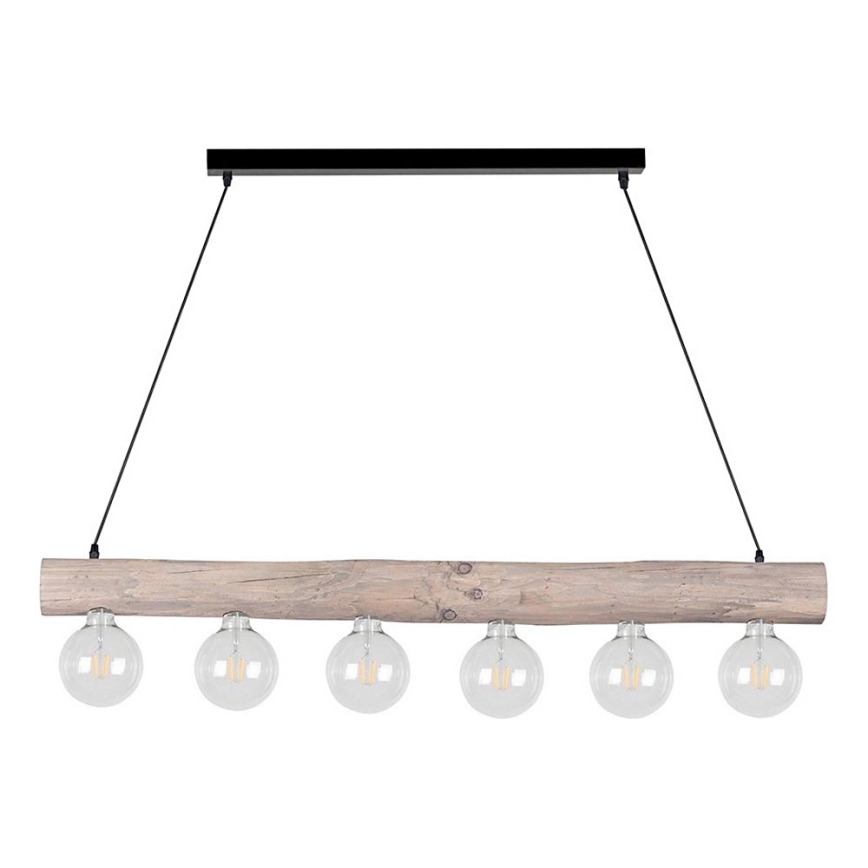Suspension filaire TRABO 6xE27/60W/230V pin