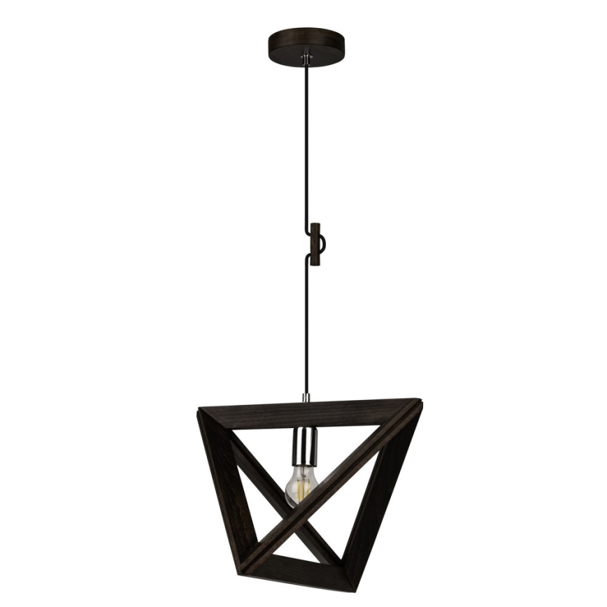 Suspension filaire TRIGONON 1xE27/60W/230V hêtre