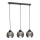 Suspension filaire UNO 3xE27/60W/230V noir/fumé
