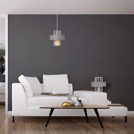 Suspension filaire VOLTA 1xE27/15W/230V gris