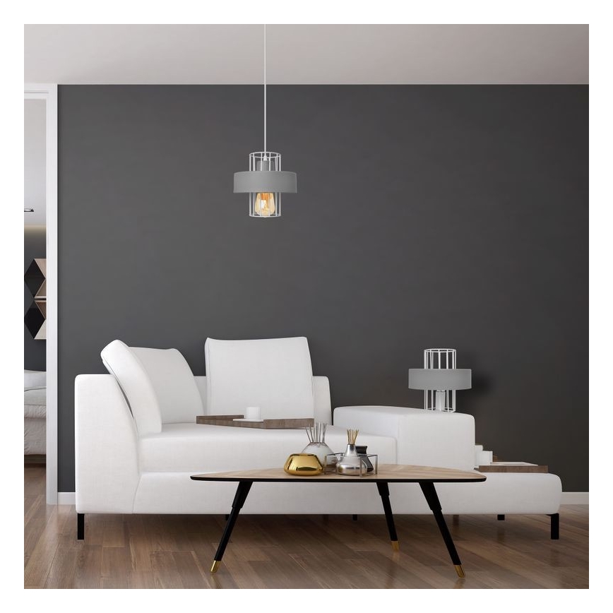 Suspension filaire VOLTA 1xE27/15W/230V gris