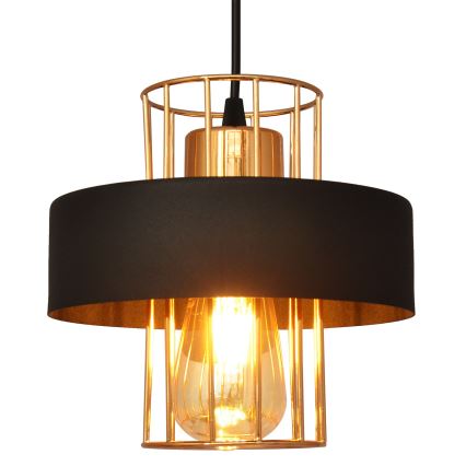 Suspension filaire VOLTA 1xE27/15W/230V noir/doré