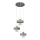 Suspension filaire VOLTA 3xE27/15W/230V diam. 42 cm gris