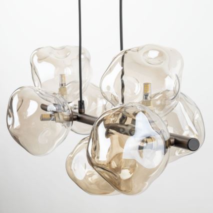 Suspension LAVA sur câble 7xG9/8W/230V bronze/beige fumé
