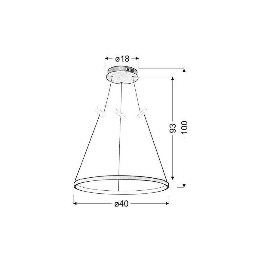 Suspension LED avec fil LUNE LED/25W/230V