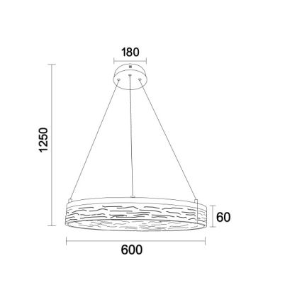 Suspension LED dimmable sur câble ALIANZ LED/45W/230V 3000-6000K Ø 60 cm + télécommande
