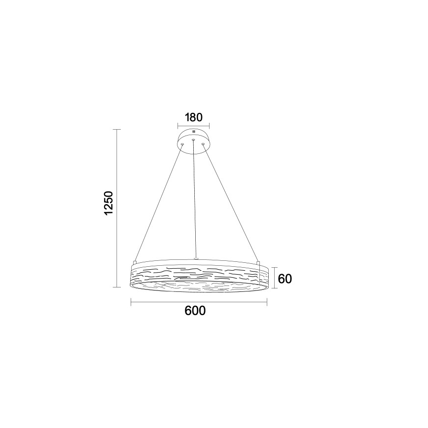 Suspension LED dimmable sur câble ALIANZ LED/45W/230V 3000-6000K Ø 60 cm + télécommande