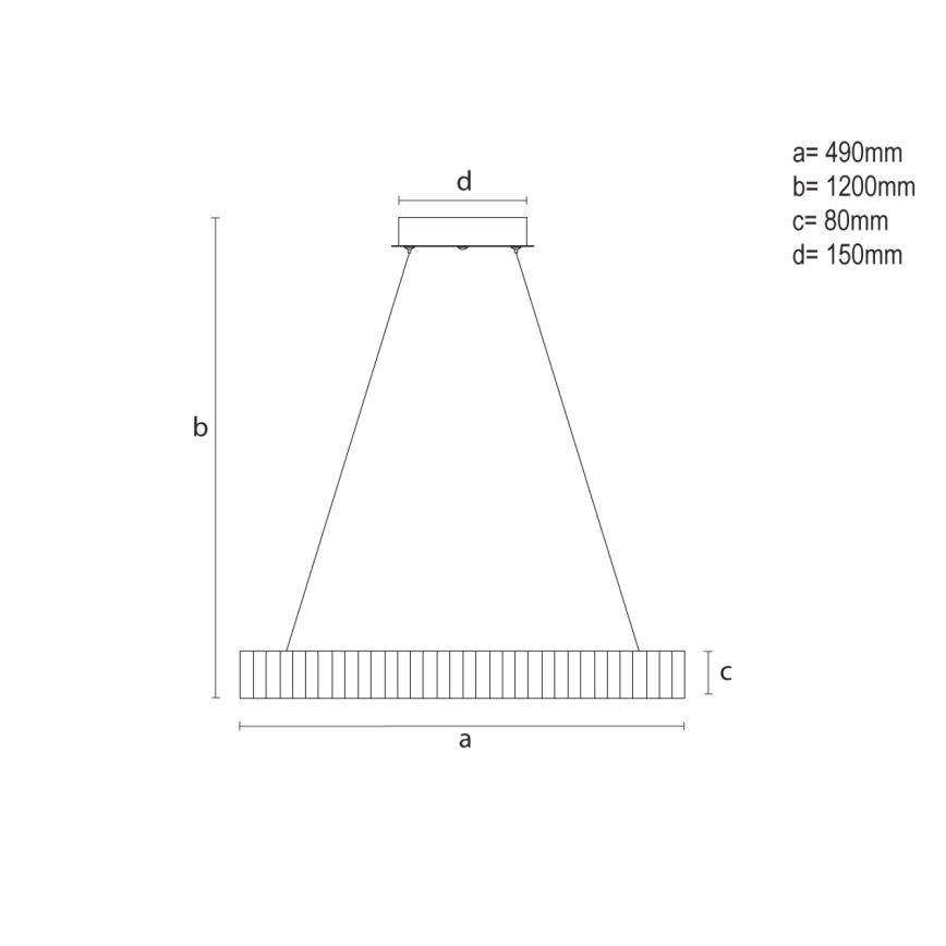 Suspension LED dimmable sur câble, 75 W / 230 V, 3000–6500 K, Ø 49 cm + télécommande