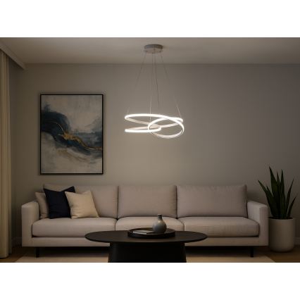 Suspension LED dimmable sur câble LED/90W/230V 3000-6500K Ø 47 cm + télécommande