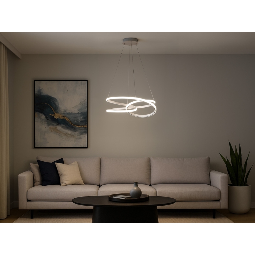 Suspension LED dimmable sur câble LED/90W/230V 3000-6500K Ø 47 cm + télécommande