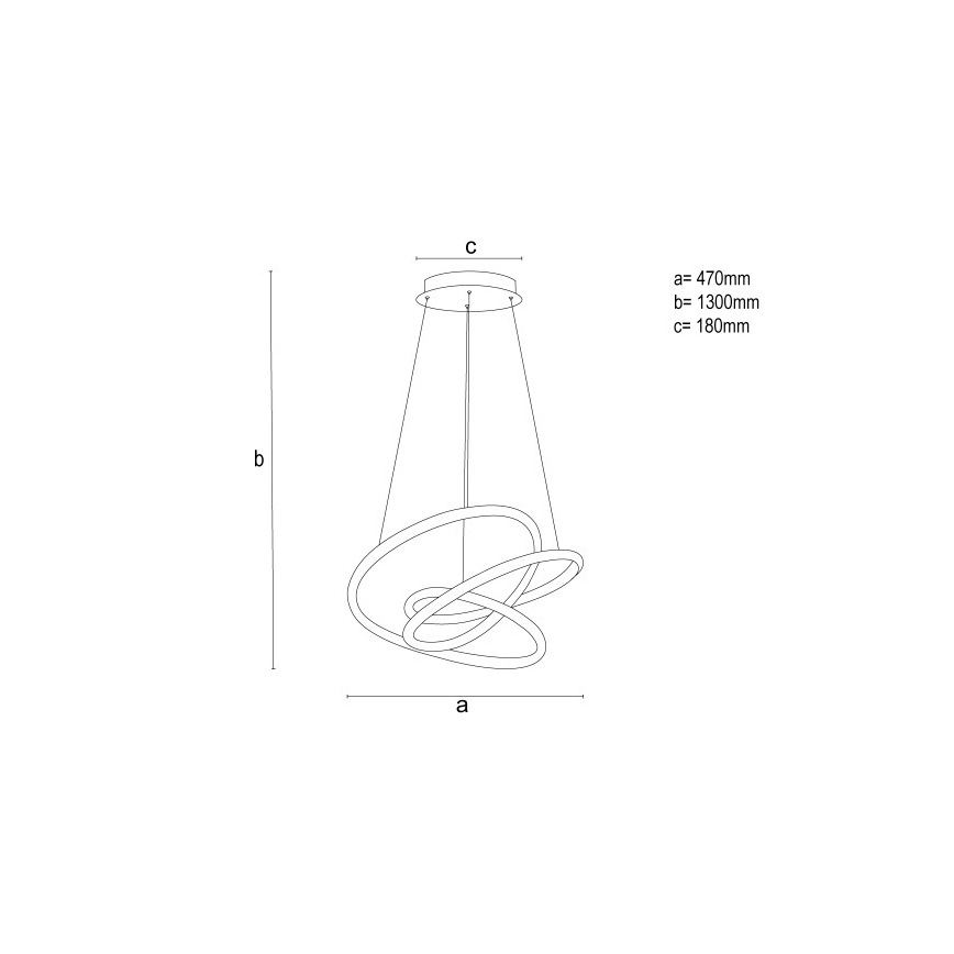Suspension LED dimmable sur câble LED/90W/230V 3000-6500K Ø 47 cm + télécommande
