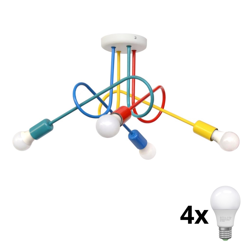 Suspension LED enfant OXFORD 4xE27/10W/230V