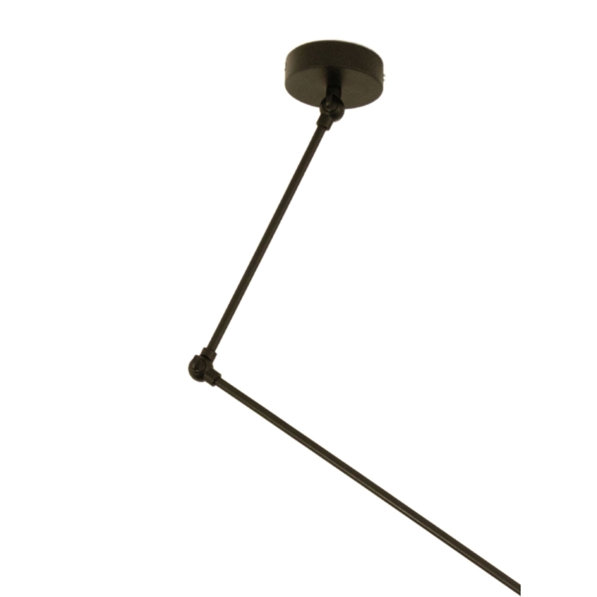 Suspension LED réglable sur tige GORTA 1xE27/60W/230V blanc/doré