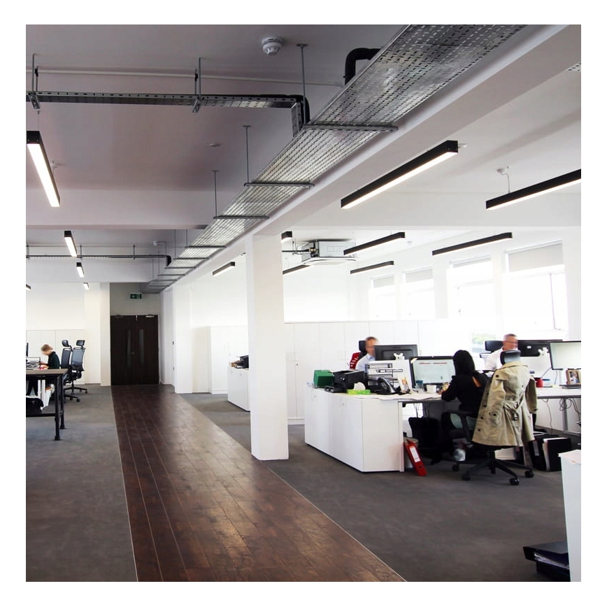 Suspension LED sur câble 44W/230V 6000K 120 cm noir