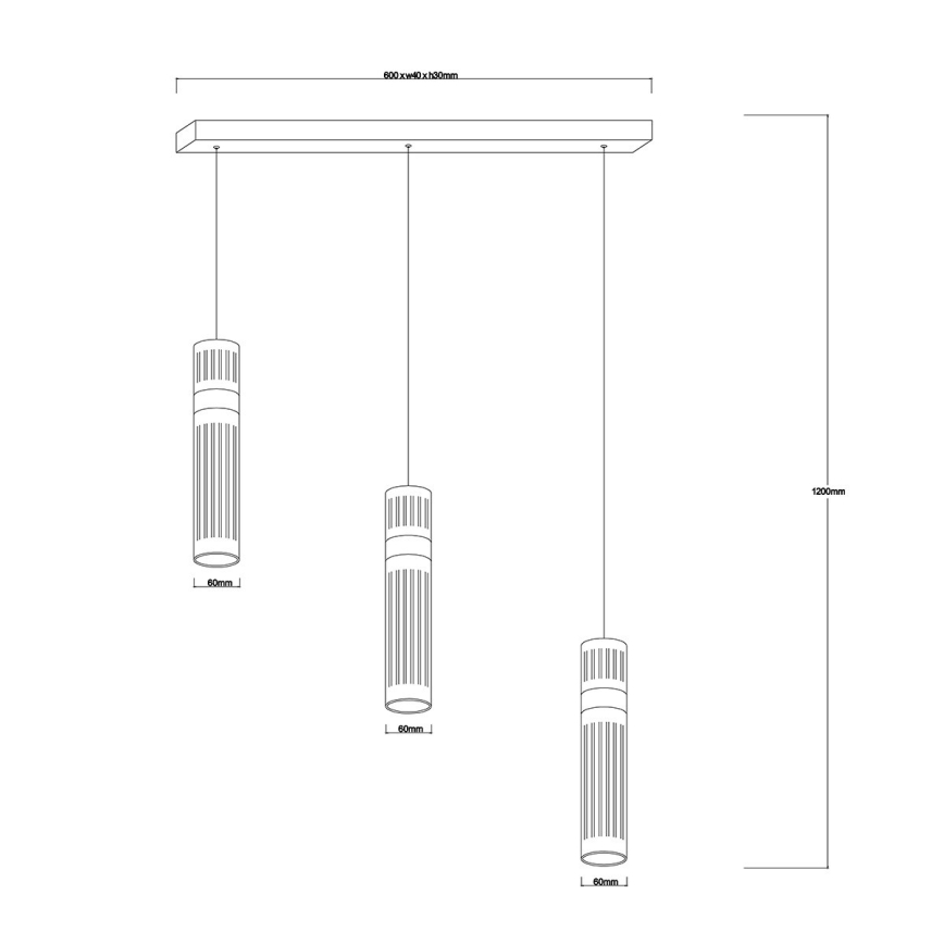 Suspension LED sur câble AMBIENTE 3xLED/6W/230V 3000/4000/6000K dorée