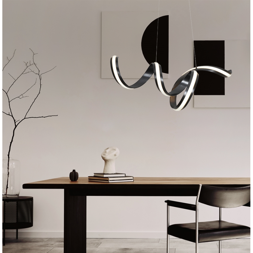 Suspension LED sur câble AREZIA LED/42W/230V noire