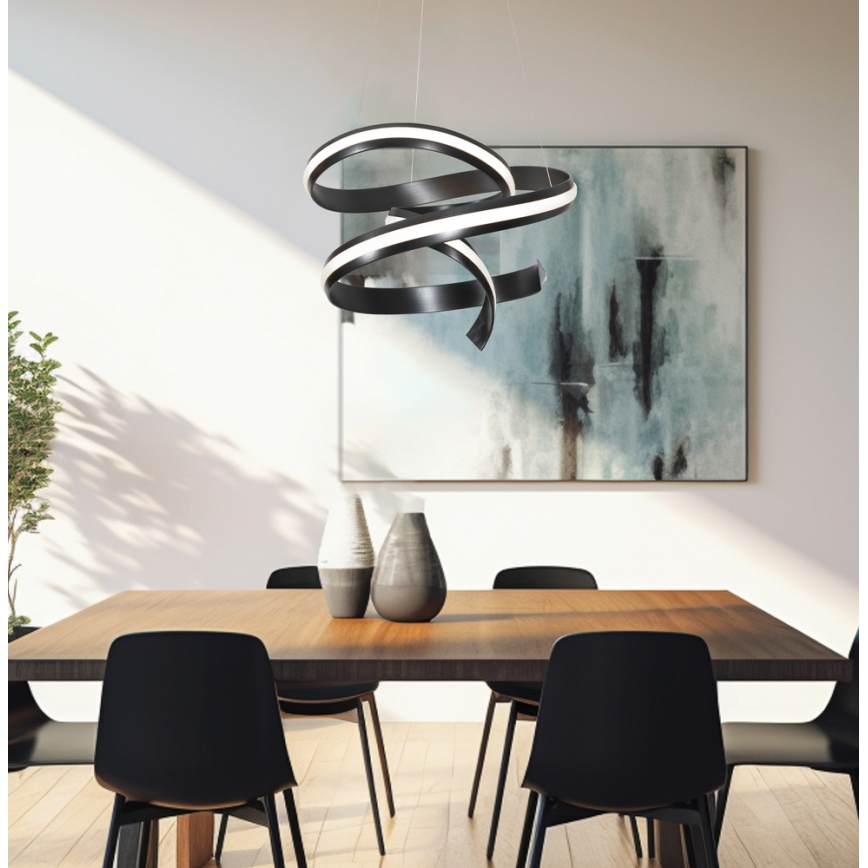 Suspension LED sur câble AREZIA LED/62W/230V noire