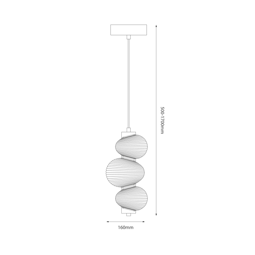 Suspension LED sur câble BOLLA LED/12W/230V Ø 16 cm, chrome brillant / gris fumé