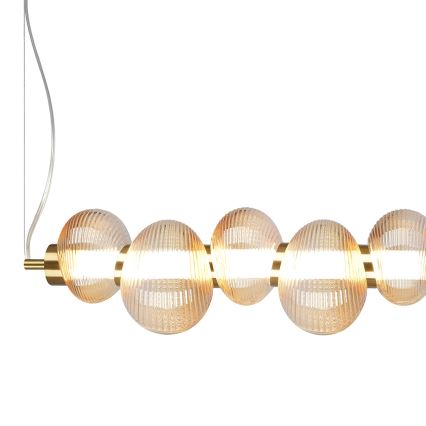 Suspension LED sur câble BOLLA LED/32W/230V doré/beige fumé