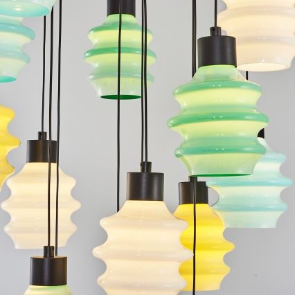 Suspension LED sur câble CACTUS 16xLED/3,12W/230V 3000K vert/jaune/blanc
