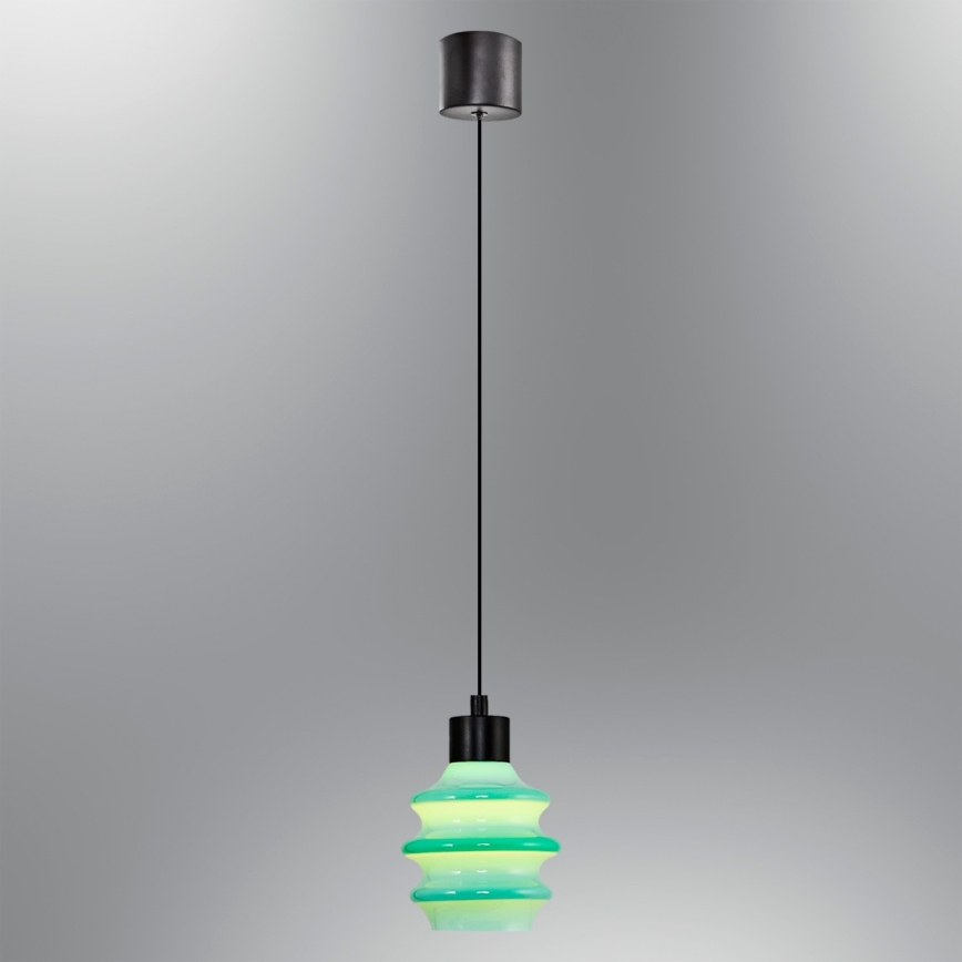Suspension LED sur câble CACTUS LED/3W/230V 3000K noir/vert